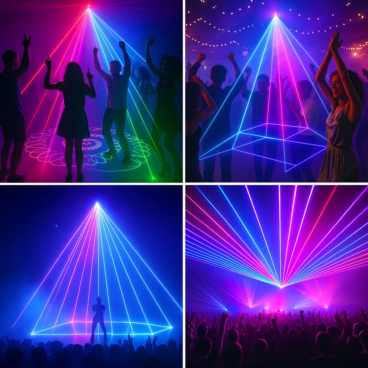 ALIEN 500mW RGB Laser Stage Light with Remote DMX Sound Activated Laser Projector Lamp DJ Disco Light for Xmas Bar Club Party
