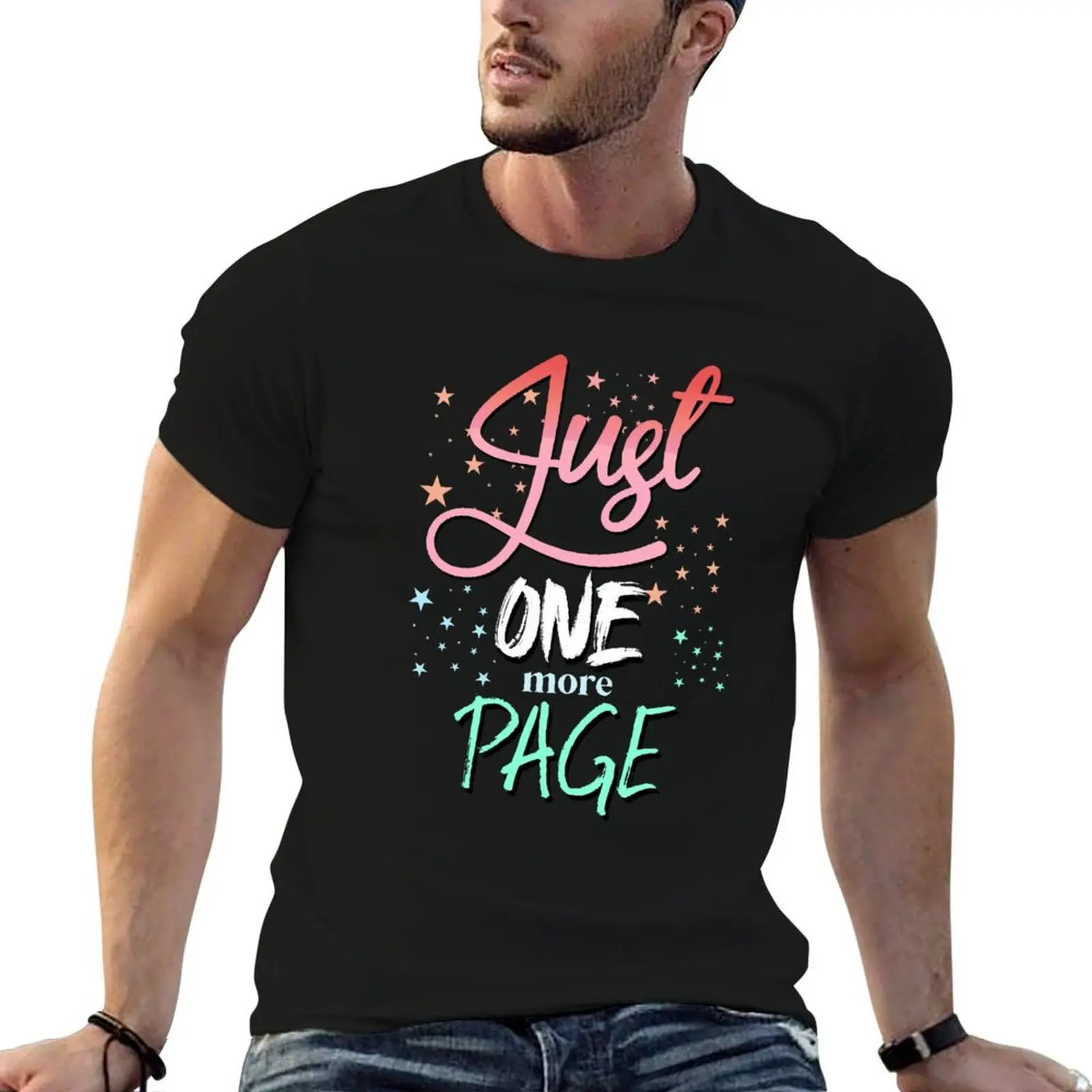 Just one more page - Book Lovers T-Shirt oversizeds essential t shirt plain white t shirts men