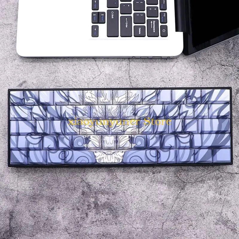 P9JB Side Engraving PBT Backlit Keycaps 136PCS Keycap Set Orlong Dragon Theme For Mechancial Keyboard Enhances Night Typing