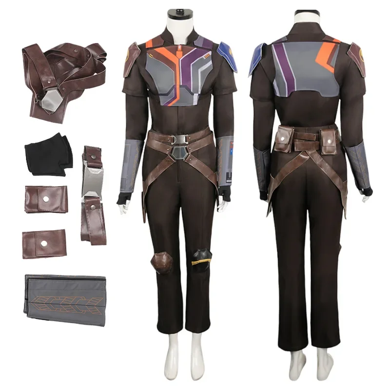 

Костюм для косплея Sabine Wren Fantasy Armor, костюм 2023 ТВ асоки, Маскировка для взрослых женщин, одежда для ролевых игр, одежда для Хэллоуина