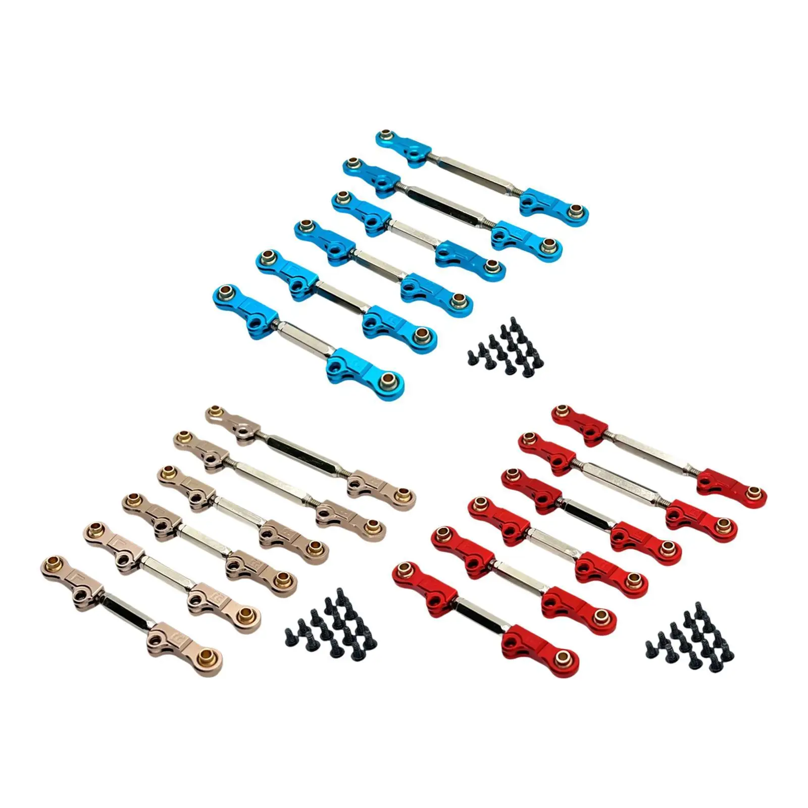 

6Pcs RC Steering Link Rod Replacement Metal Rods for P73200 P73240 1/7 RC