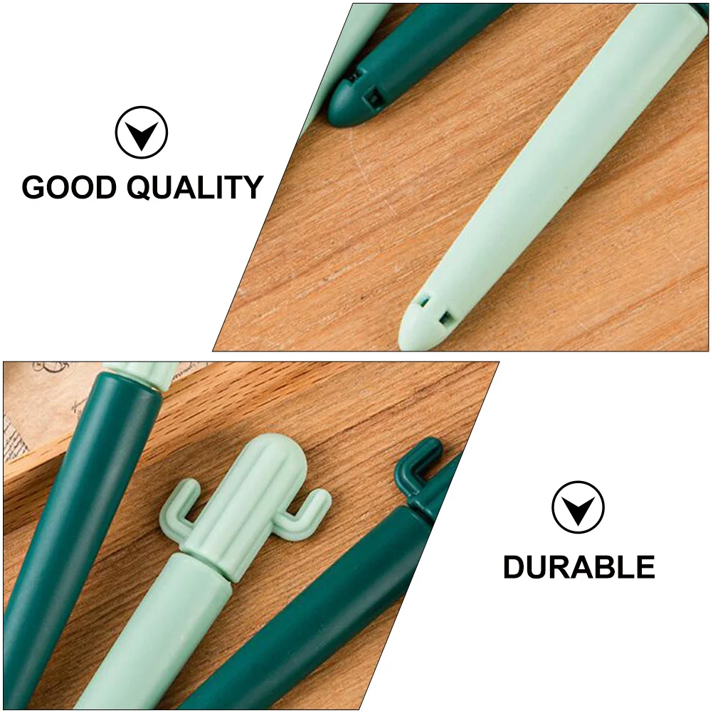 

14Pcs Durable Snack Bag Sealing Clips Food Bag Clamp Cartoon Cactus Shape Plastic Sealer Fresh Sealed Clip