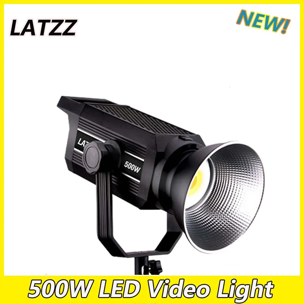 LATZZ 500W LED Video Light 3-kolorowe światło fotograficzne Profesjonalne źródło światła Cob do nagrywania w pomieszczeniach na żywo Krótkie wideo