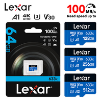 Lexar High-Performance 633x MicroSDHC SDXC TF Card 512GB 256G 128GB 64GB 32GB A2 U3 V30 4K Read 100MB/s Write 70MB/s For Phone