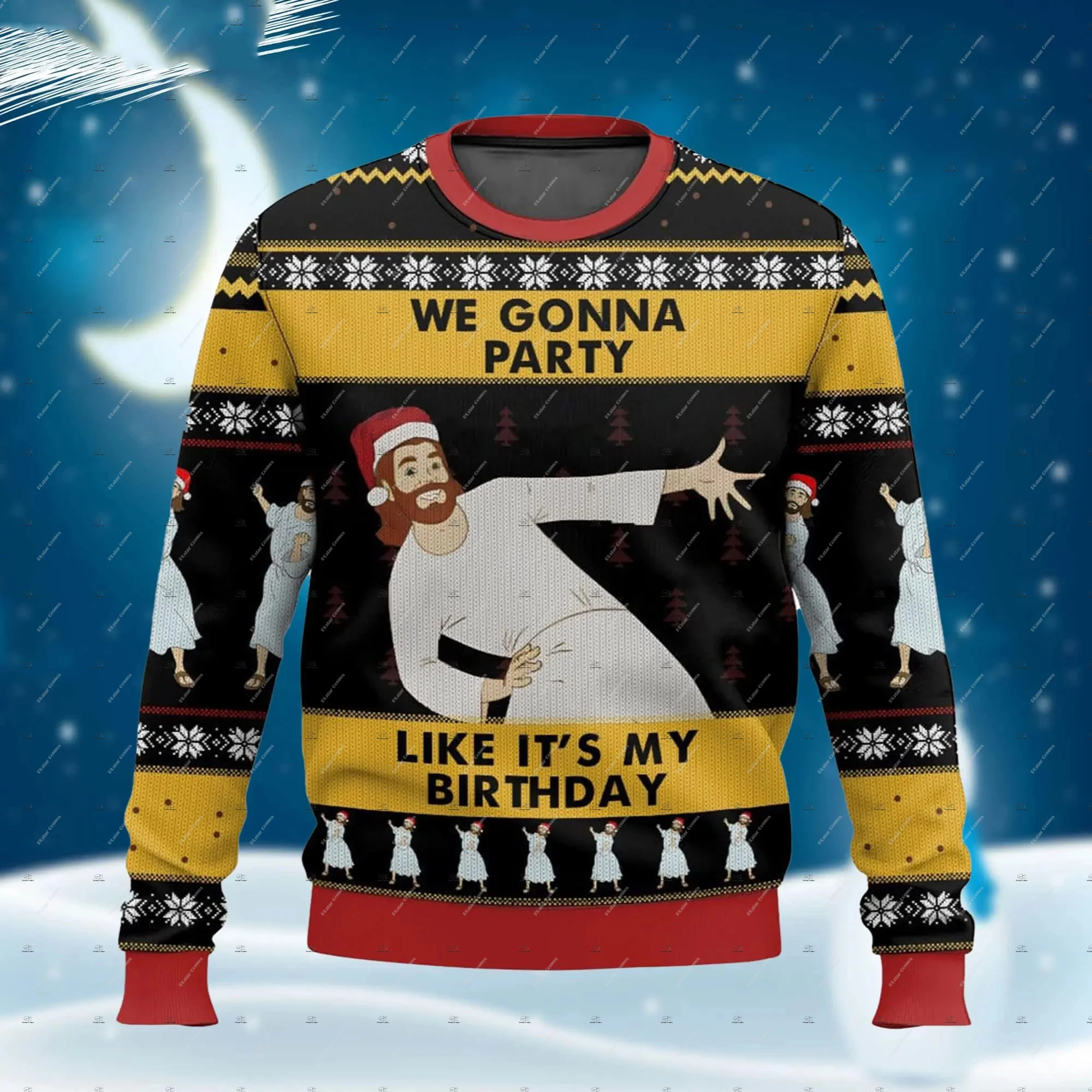 

Рождественский косплей Санта-Клаус домашнее животное аниме мультфильм ретро винтажный зимний уродливый свитер 3DPrint пуловер в стиле Харадзюку забавный с длинными рукавами A