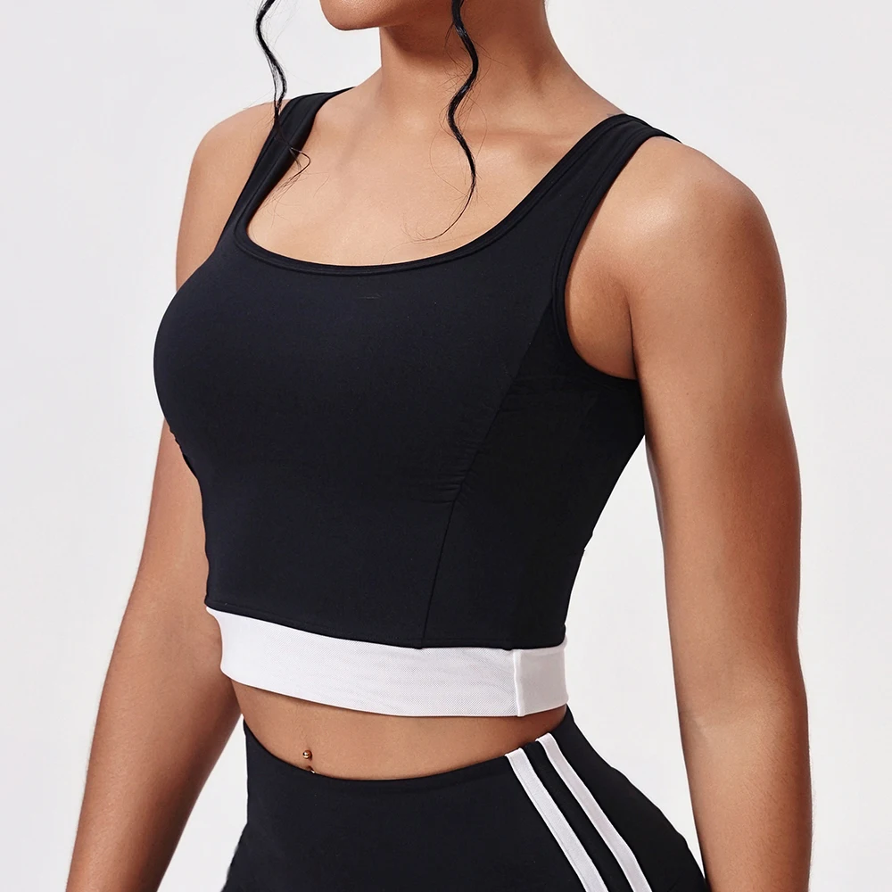 Shockproof Sports Vest Women Gym Top Female Sports Bra Training Sleeveless Yoga Clothes Quick Dry Sportswear Workout Tank Top
