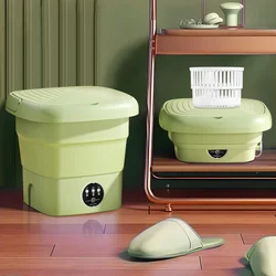 Portable Small Foldable Washing Machine with Spin Dryer For Socks Underwear Panties Washer Household Mini Washing Machine