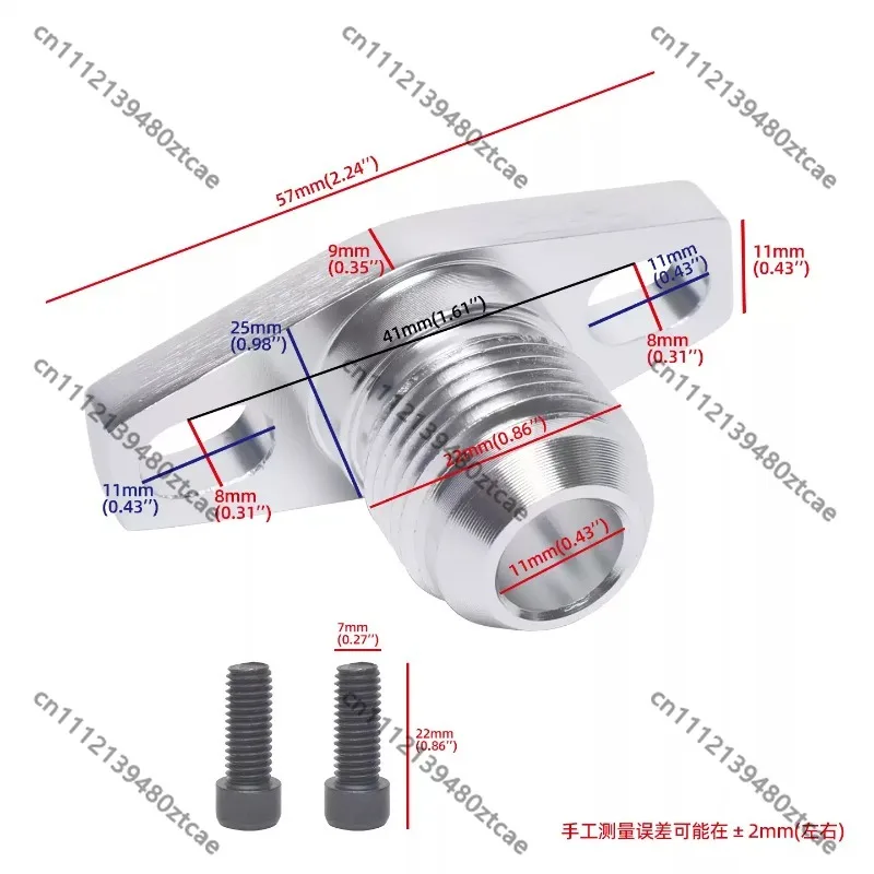 Auto Turbo Mod Accessories Turbo Inlet Return Oil Line Flange Base AN10 Thread Connector Turbo Oil Fitting Replacement Parts