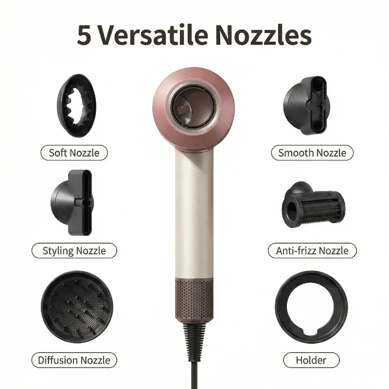

Home Negative Ion Silent Hair Dryer 1700W Intelligent Sensing Easy Hair Care Say Goodbye to Hot Hair Troubles