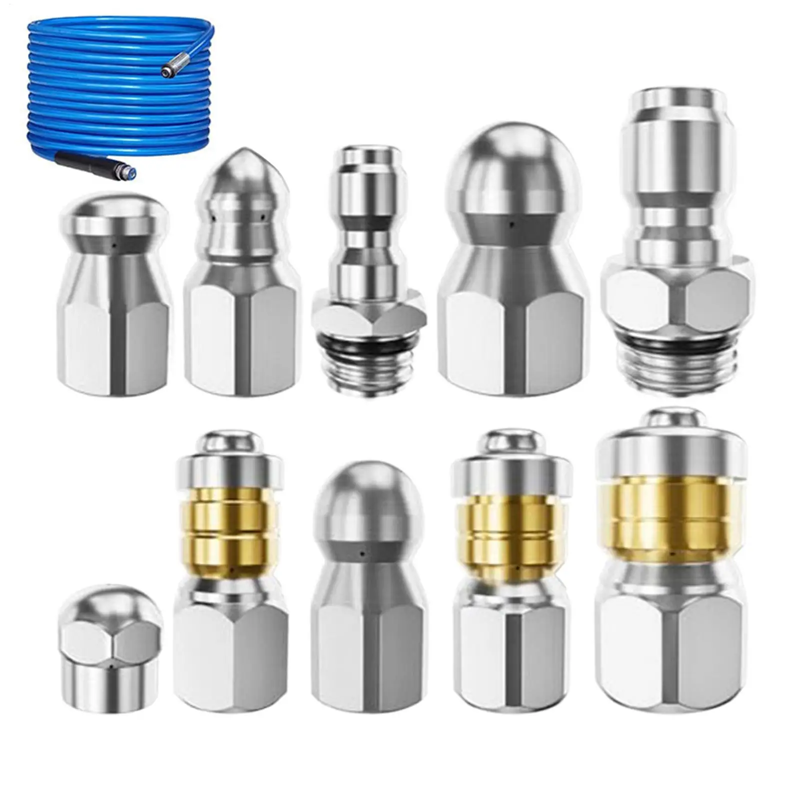 Sewer Jetter Nozzle with 1/4