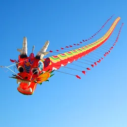 free shipping chinese dragon kite flying traditional kite outdoor games toys for adults professional kites air bounce kite reel