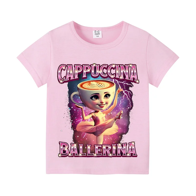 Italiaanse Brainrot Grappige Kinderen T-shirts Kids Tops Tralalero Tralala Tung Sahur Bombardiro Crocodilo Brr Patapim Zomer Kleding