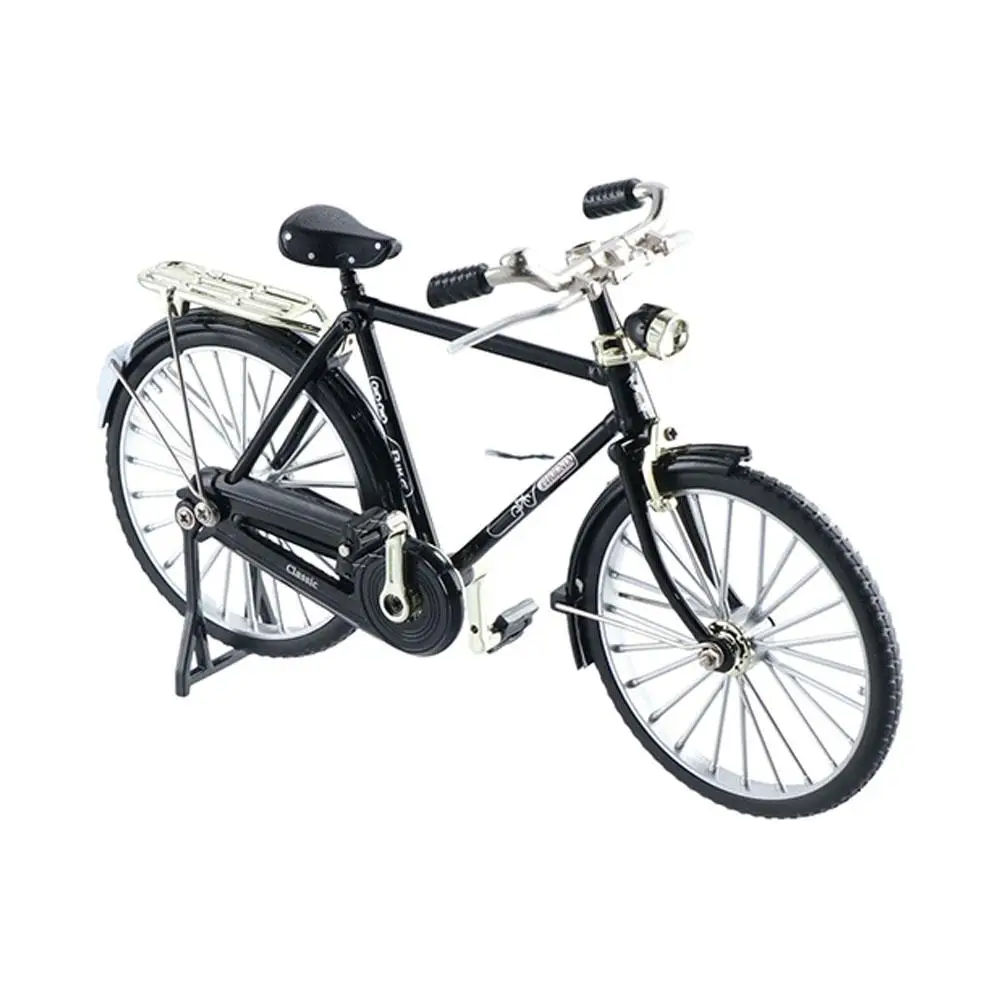 Diecast liga ciclismo estatueta mini bicicleta simulação retro bicicleta retro modelo de bicicleta vintage modelo