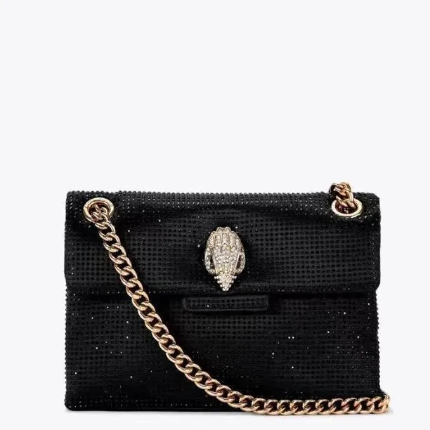 New Arrival Black Rhinestone Chain Bag - Niche & Versatile Women's Shoulder Crossbody Purse, Sparkly Hot-Drill Design