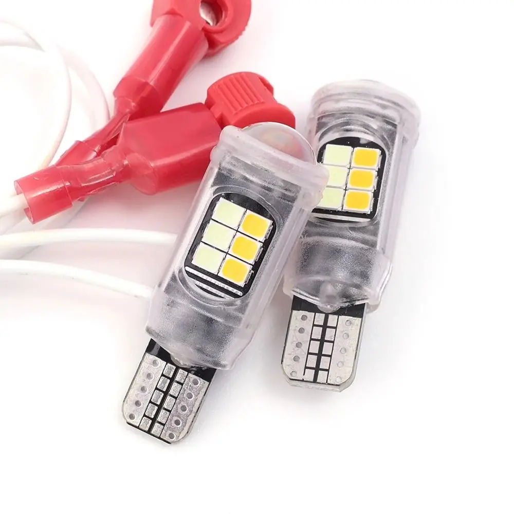 2Pcs Durable Two-Color T15 LED Light Daytime Running Car Accessories Motorcycle Turn Signal Super Bright 2835 16SMD Tail Lamps