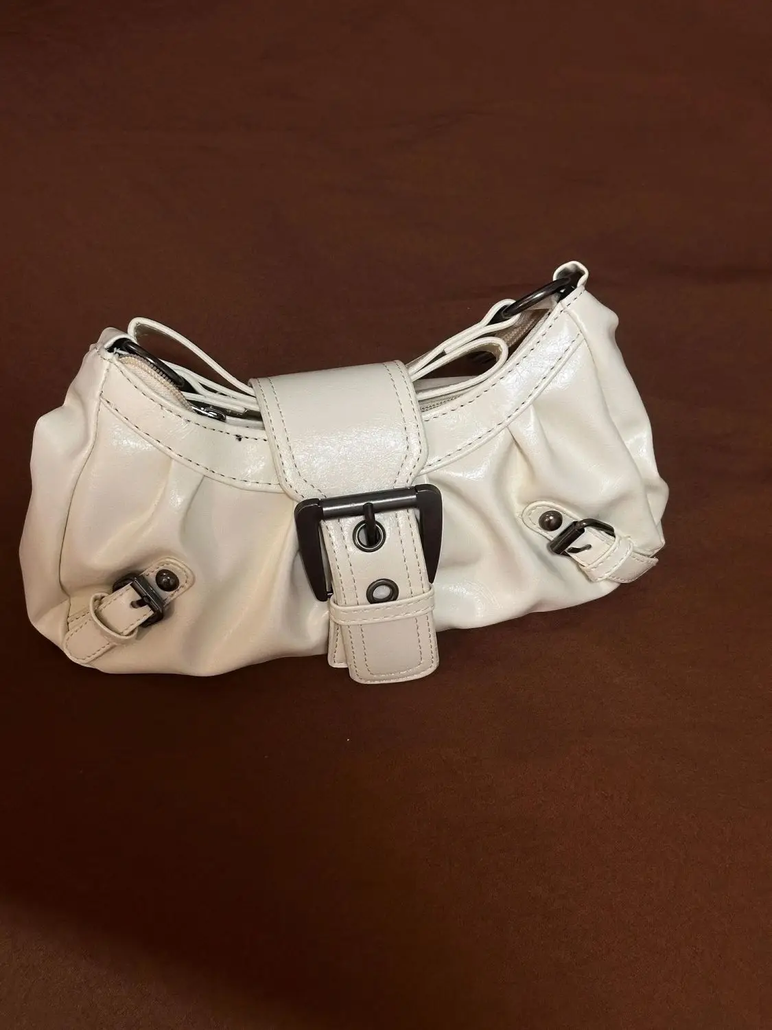 

Hot Girls White Shoulder Bags Women Versatile Leather Large Capacity Y2k Handbag Ladies Harajuku Aesthetic Underarm Bag Summer