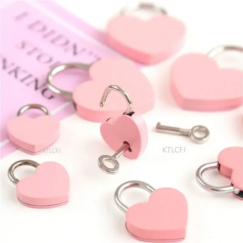 Wedding Keyed Padlocks Personalized Padlock for Jewelry Box Small Wooden Box Vintage Wish Lock Mini Heart Shaped Lock