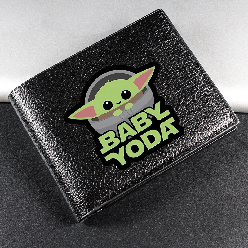Men Short Wallet StarWarsed PU Leather Wallet Portable Fashion Cute Cartoon Purse Card Holder Male Coin Purse Birthday Gift