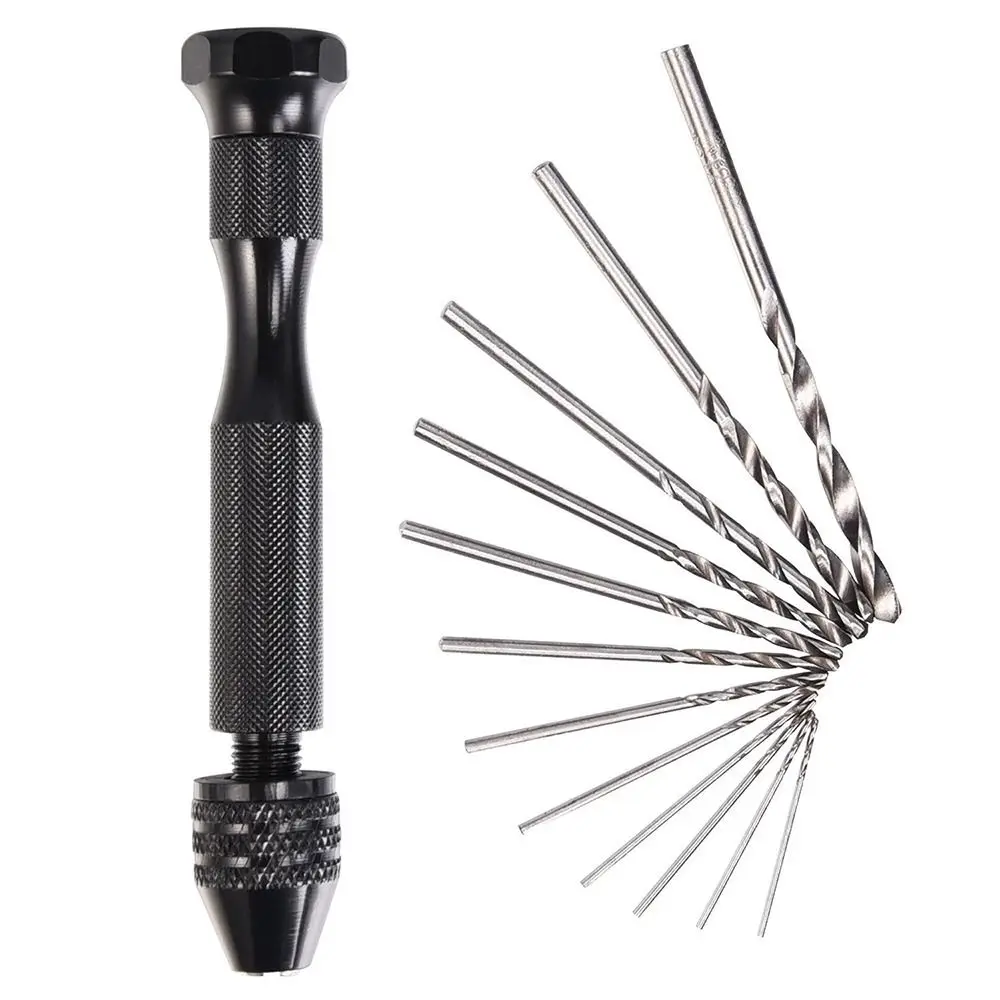 Walnut Rotary Tools HSS Steel Twist Drill Bit Aluminum Hand Drill Woodworking Drilling With Keyless Chuck Manual Hand Drill