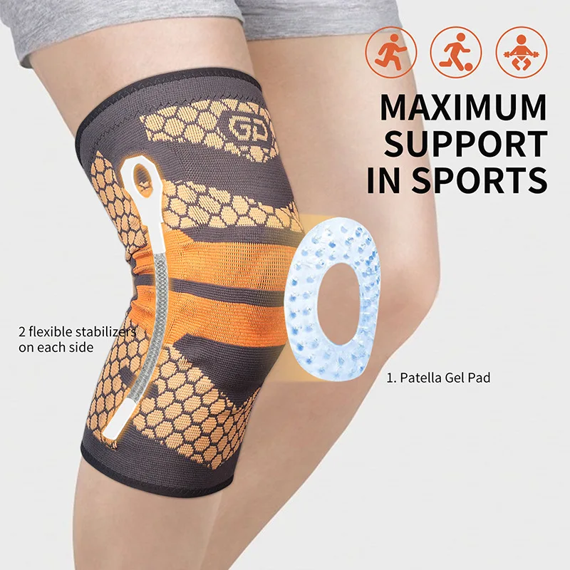 

Professional Compression Knee Brace Support Protector For Arthritis Relief, Joint Pain, ACL, MCL, Meniscus Tear, Post Surgery