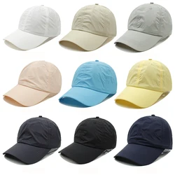 Zomer Unisex Snelle Droge Snapback Cap Vrouwen Effen Kleur Koreaanse Versie Verstelbare Baseball Caps Buitenshuis Thinmen Golf Dad Hoed