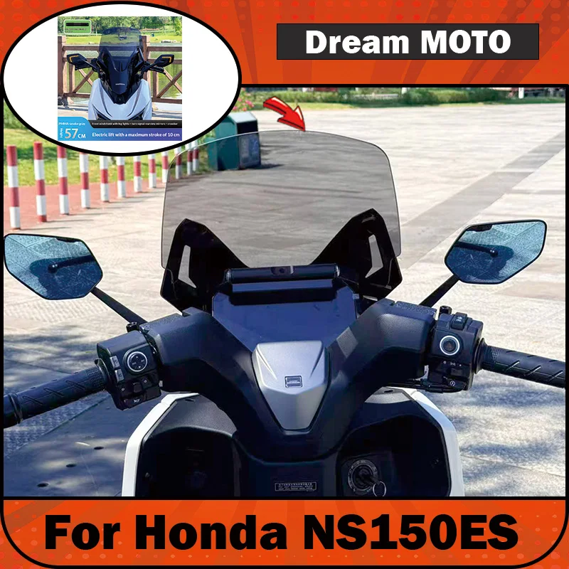 【Premium】For Honda NS150ES modified windshield, Fossa windshield, raised adjustable front windshield, and rearview mirrors moved