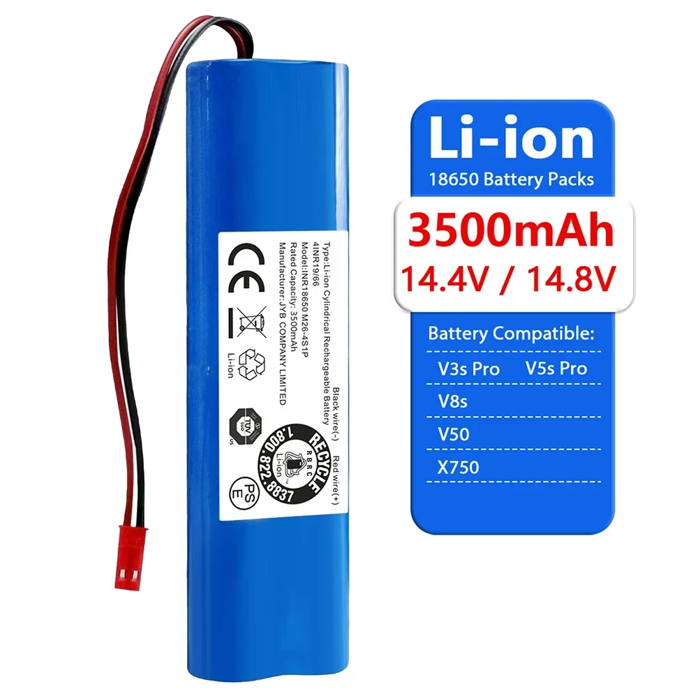 

High Capacity 3500mAh Vacuum Battery Compatible with ILIFE V3s Pro V5s Pro V8s V50 X750 Rechargeable Lithium Ion Parts