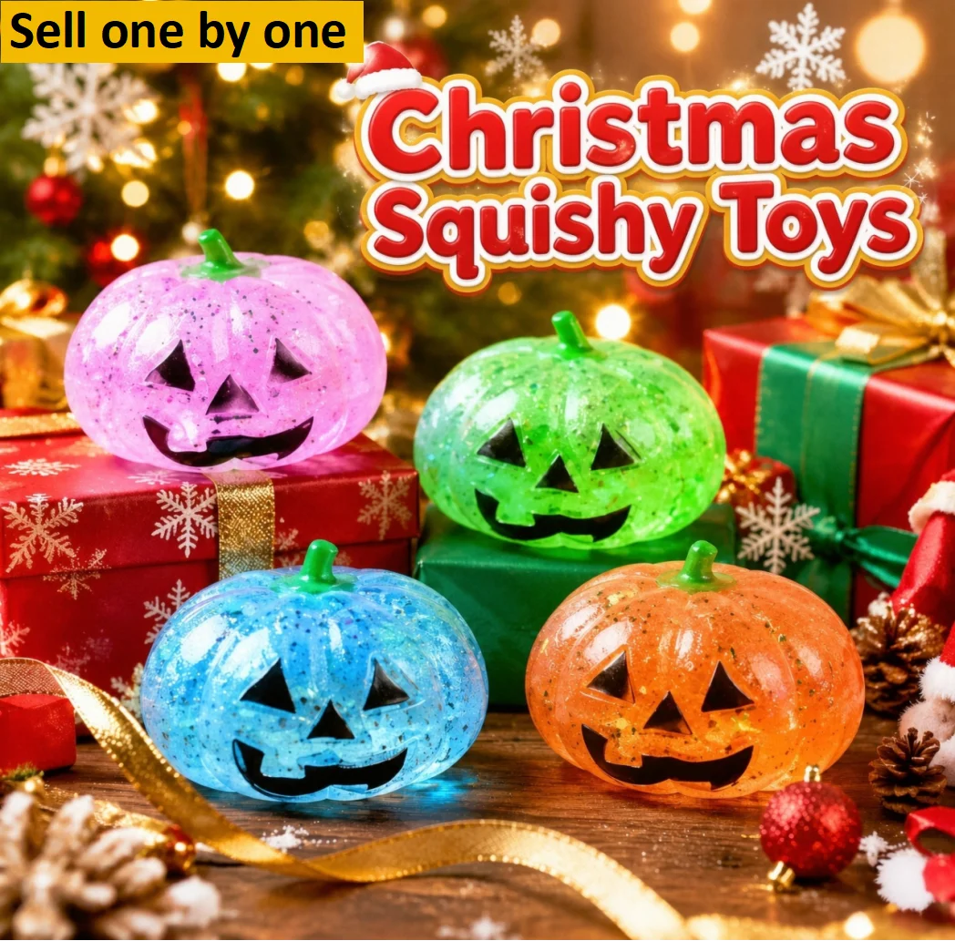 [Halloween Limited] Pumpkin Squishy Slow Decompression Realistic Toy Office Stress Relief Gadget Creative Gift