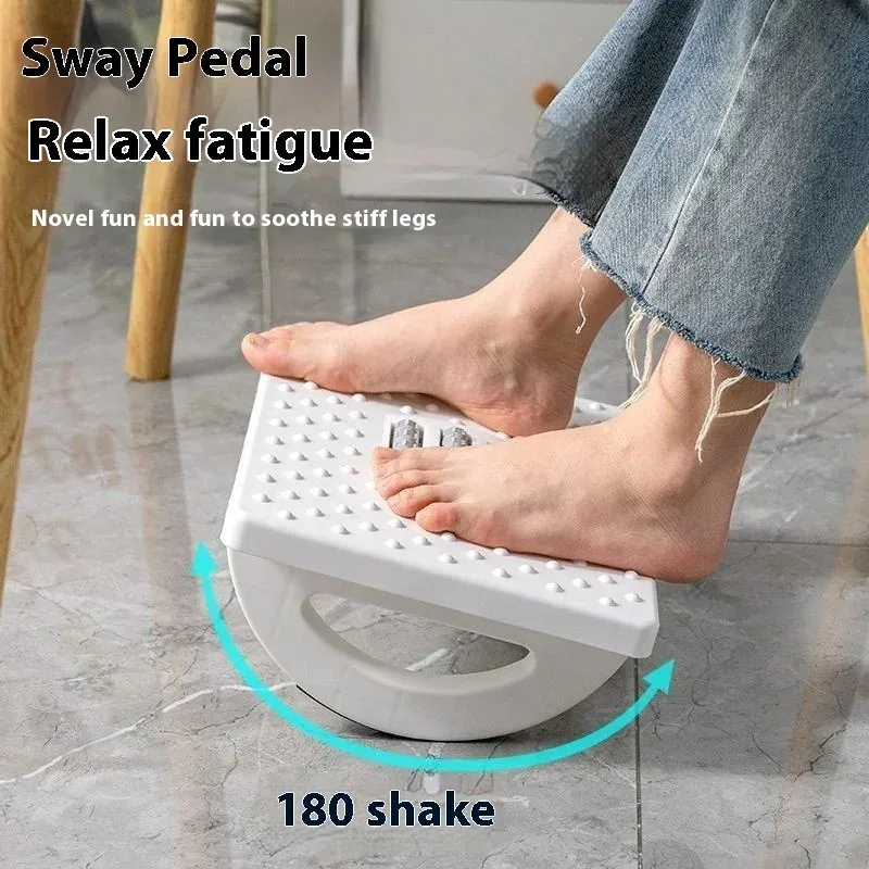 Portable Under Desk Footrest Ergonomic Foot Stool, Massagem Rolos, Home Office Trabalho, transporte rápido