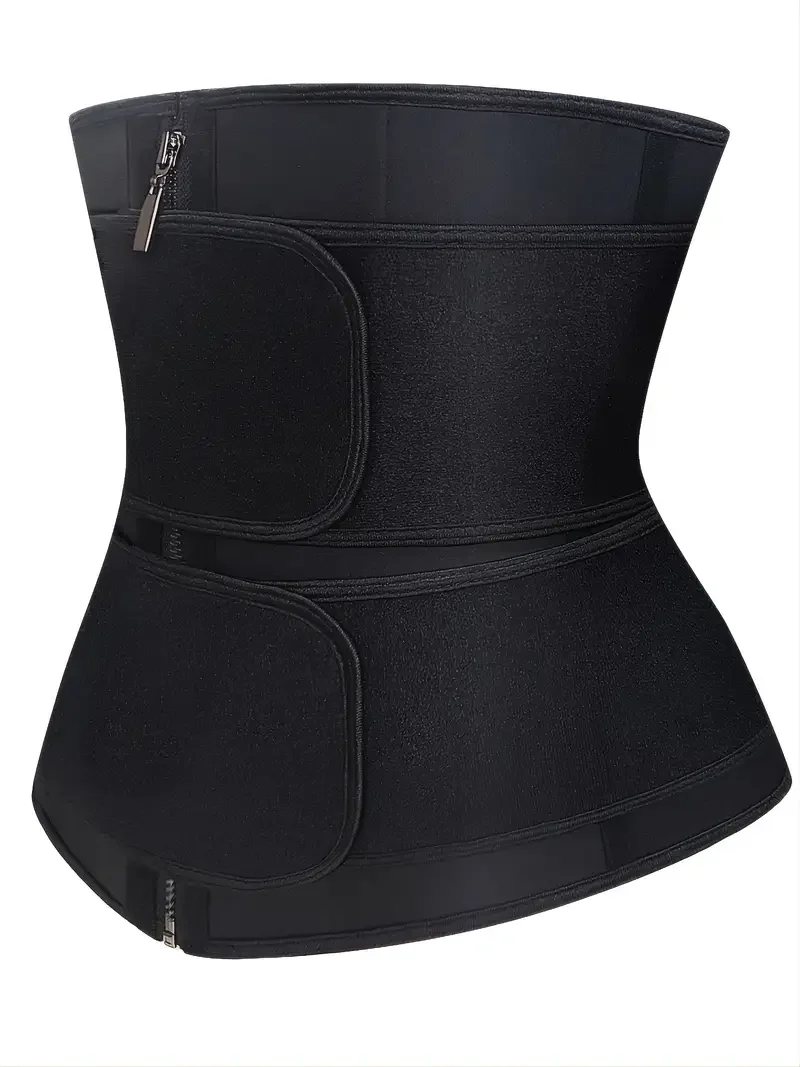 

Women's Neoprene Waist Trainer, Zipper Double Belts Underbust Corset Cincher Sport Girdle Waist Trainer