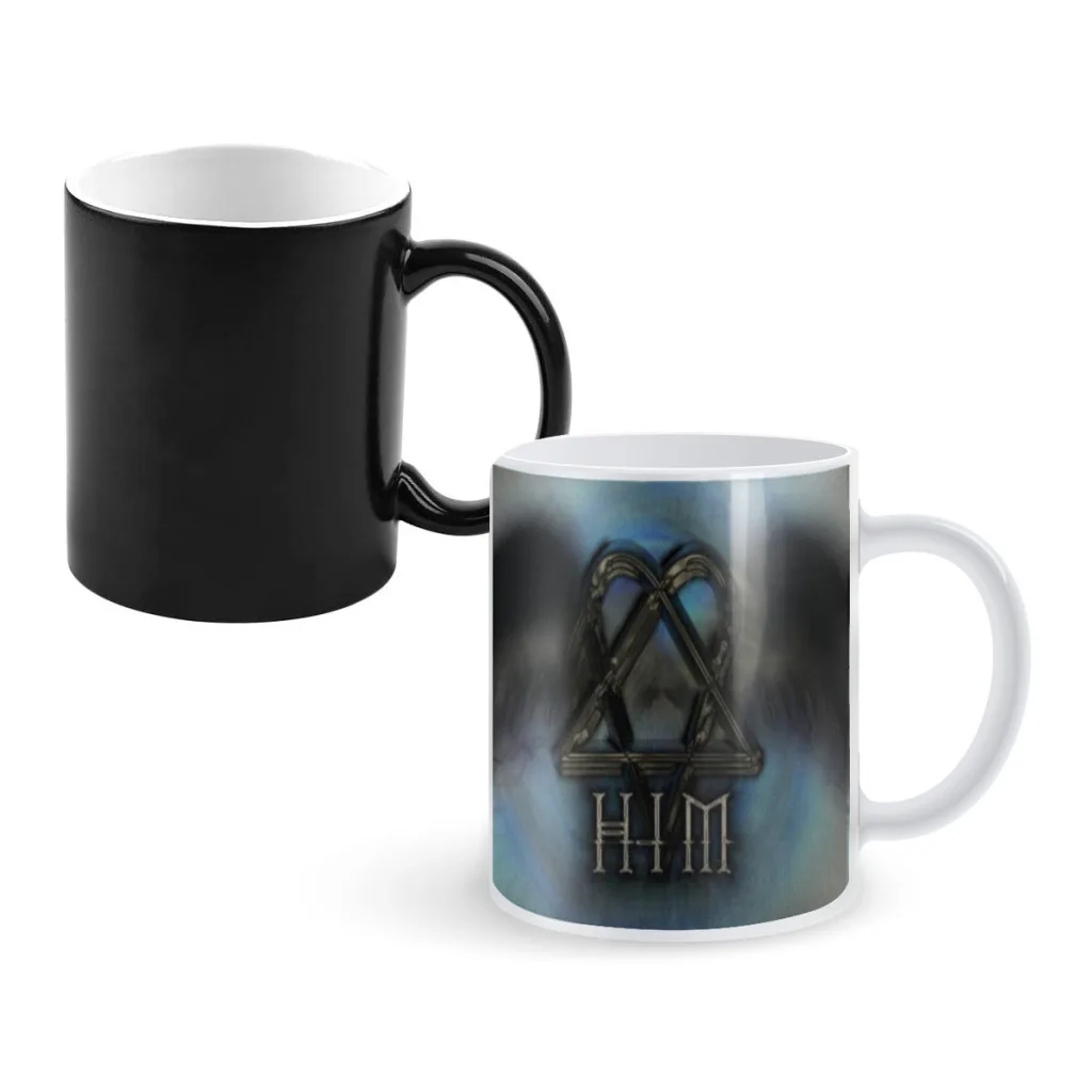 

Him-Heartagram-creative Change-ceramic Mug Heat Revealing Coffee Cup Breakfast Cup Mug Friends Gift