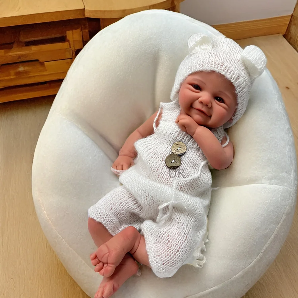 17 "miękkiego silikonu Reborn Baby ręcznie malowane noworodka dziewczyna prezent urodzinowy hiszpania lalka Renacido Bebe Muñeca artysta kolekcje