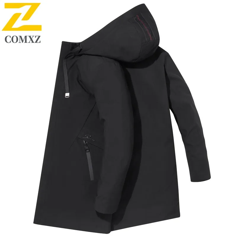 COMXZ رجل أسفل سترة الأزياء الوقوف طوق التنقل مكتب سترة دافئة الأعمال عارضة الذاتي زراعة الخريف الشتاء معطف