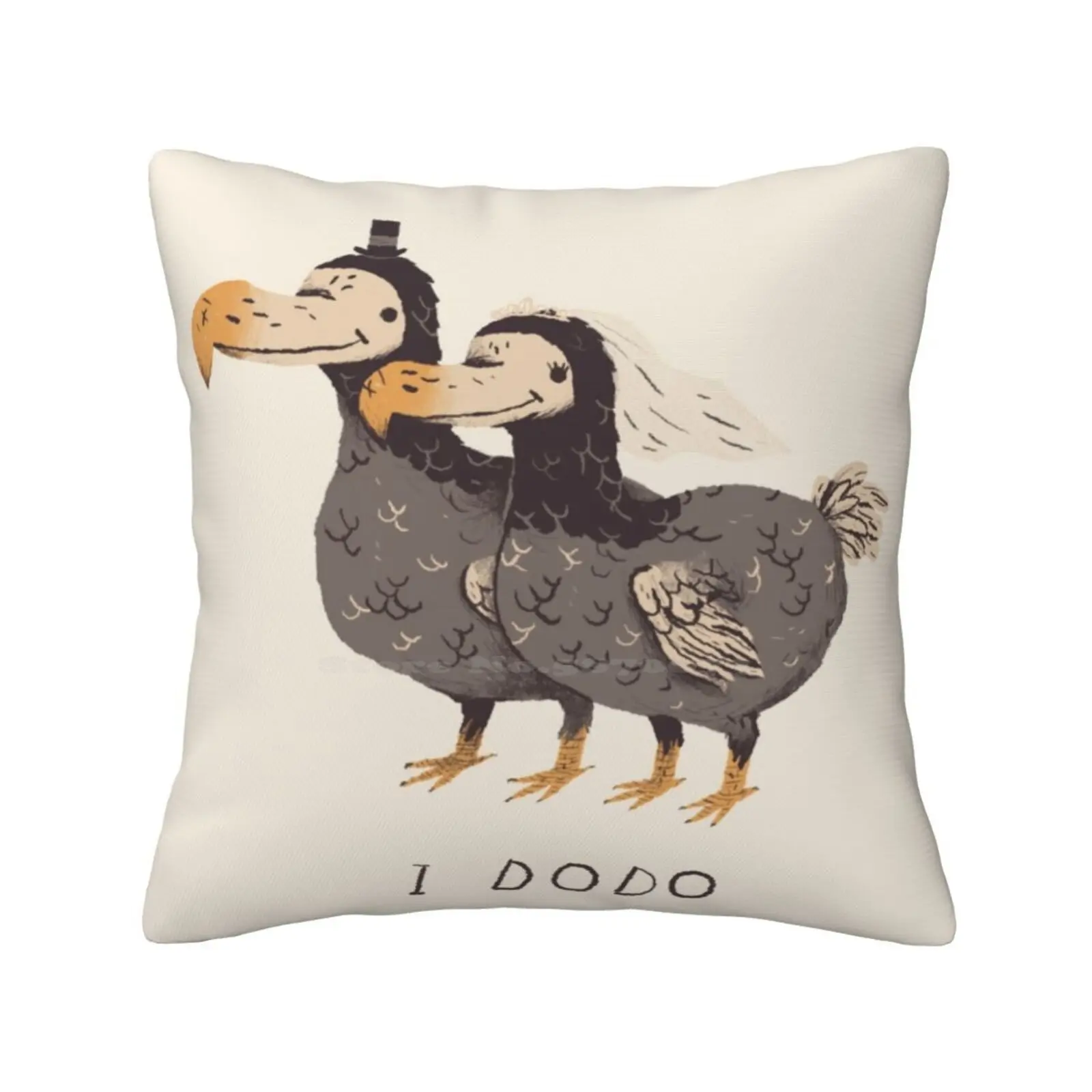 I Dodo Home Sofa Car Cushion Cover Pillowcase Birds Dodos Dodo Design Funny Animals Cute Retro