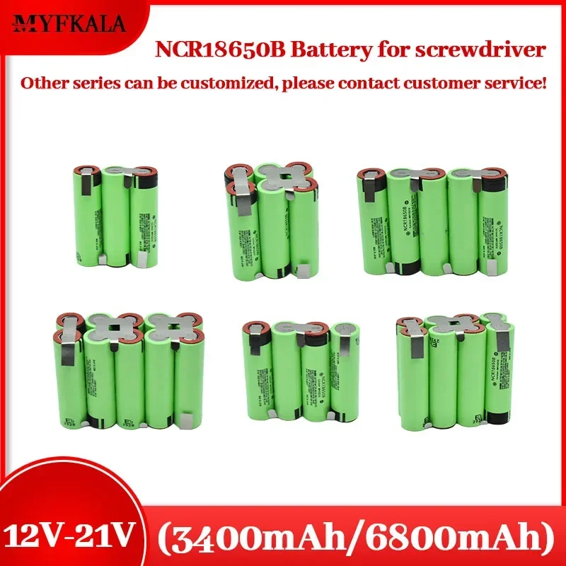 100% Nieuwe Ncr18650b 12V 16.8V 21V Batterij (3400Mah-6800Mah) 20a Ontlaadstroom Voor Shura Schroevendraaier Batterij