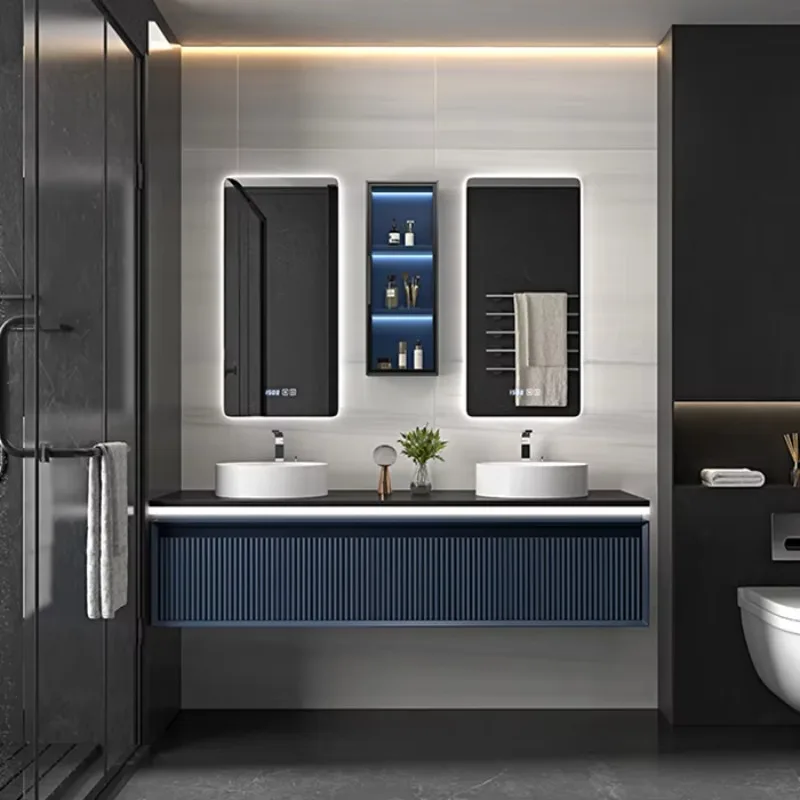 

High quality white ceramic vanity bathroom cabinet