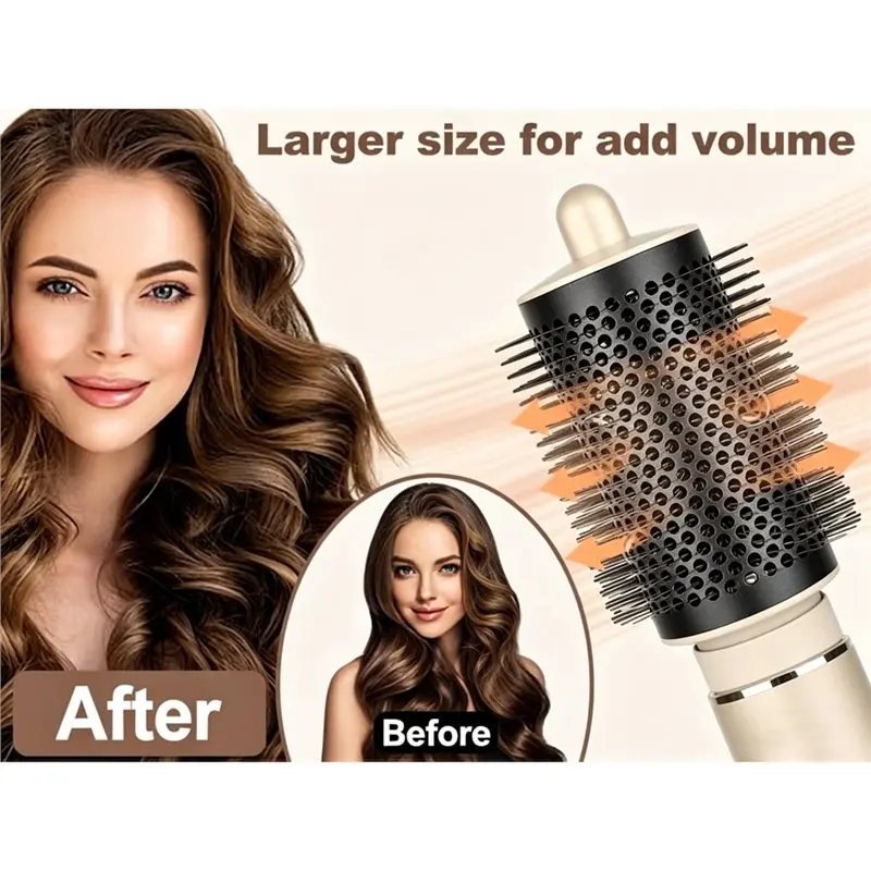 For Shark Flexstyle HD430 HD435 HD440 4PCS Round Brush+ Long Hair Curling Barrels Attachment For Straight, Wavy Curly-A77G