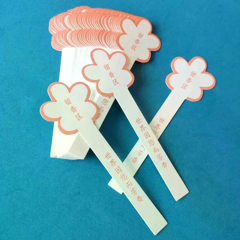 10 Sheets Perfume Test Strips Cute Flower Shaped With Blank Writing Area For Shops Home Scent Testing Daily Use