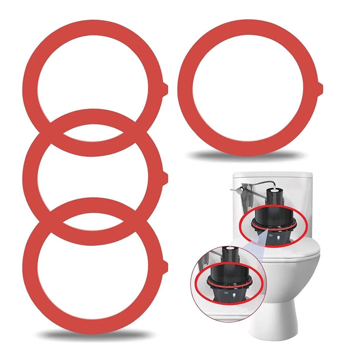 Flush Valve Seal for Kohler,Canister Flush Valve Toilet Tank Gasket Replacement Parts Compatible K-GP1059291 K-4436,4Pcs