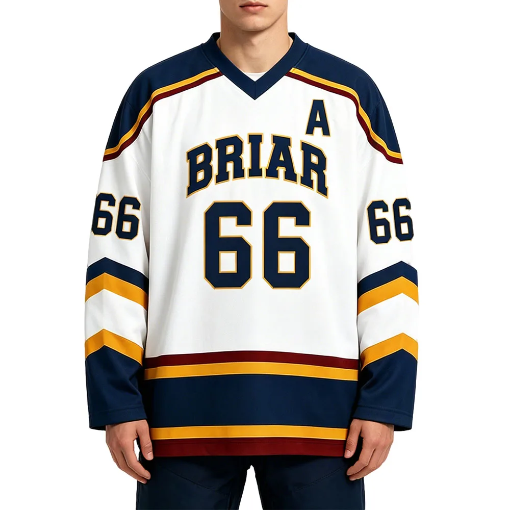 

Women Men Clothes Off Campus Briar University Hockey Jersey Graham 44 22 DI LAURENTIS 66 Tucker46 T-shirt Summer V-neck Tshirts
