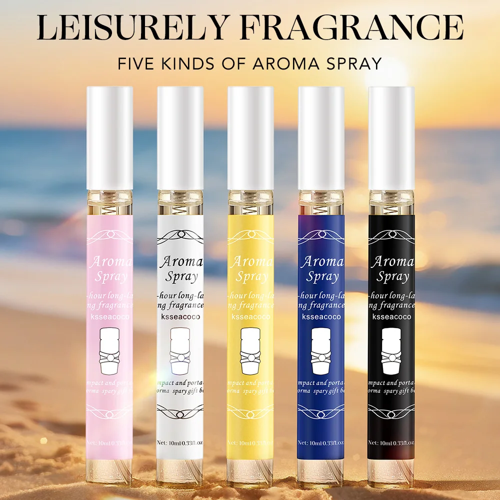 مجموعة بخاخ عطر منزلية متعددة الأغراض مكونة من 5 قطع - معطر هواء ومزيل للرائحة 2 في 1، رائحة تدوم طويلاً لغرفة المعيشة، B