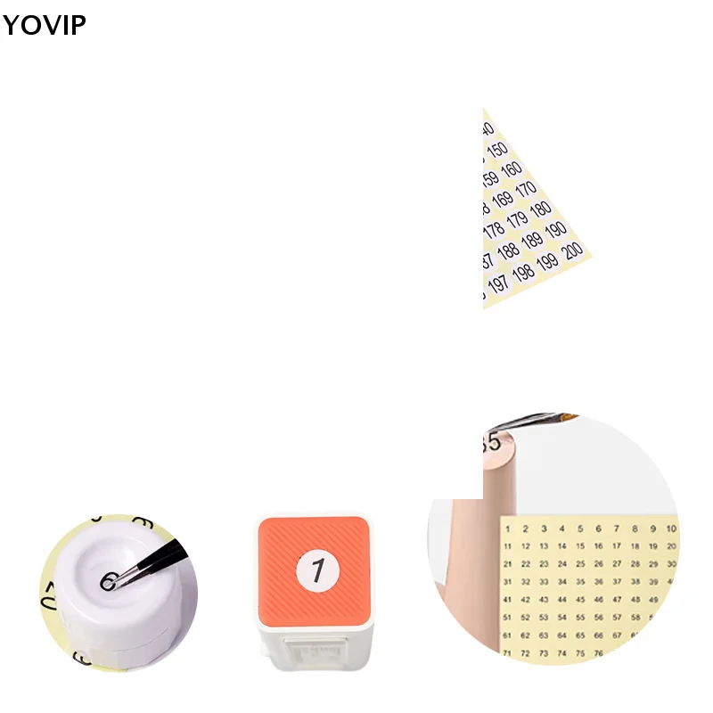 Étiquette autocollante numéro de vernis à ongles 1-200, 15 feuilles, bouteille de colle pour vernis Gel, rouge à lèvres, pointe d'affichage, marque de numérotation, outil de manucure