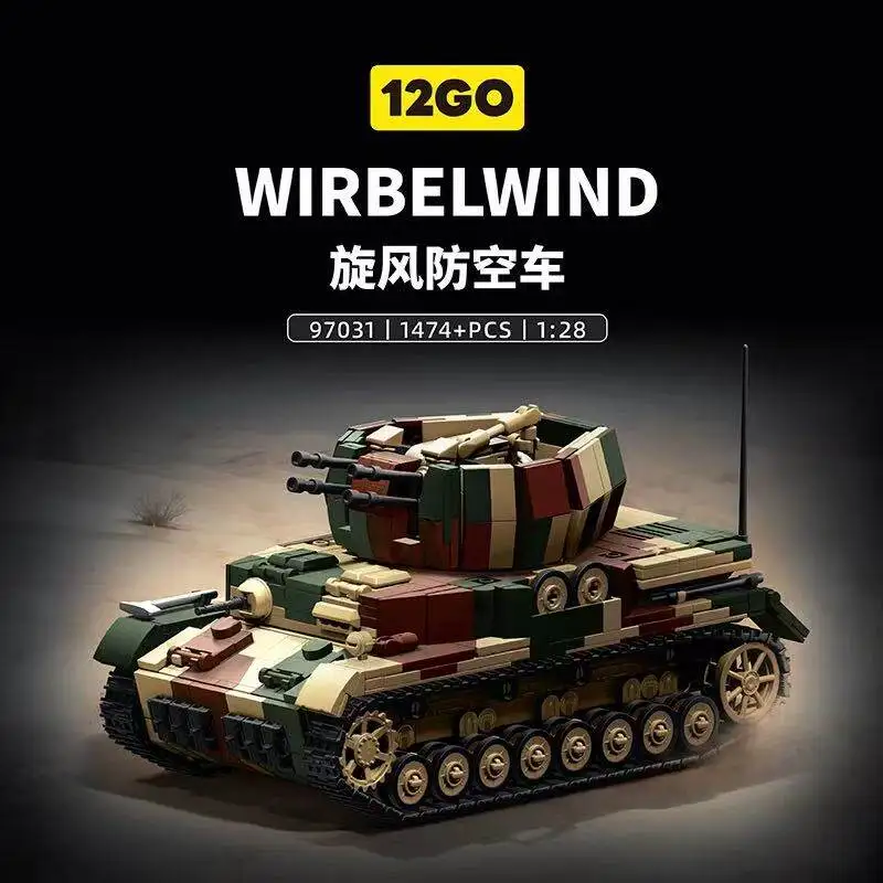 

Army Military Cyclone Anti Aircraft Building Blocks Puzzle Toy Boy Gift Christmas Model Military figurine 1474pcs