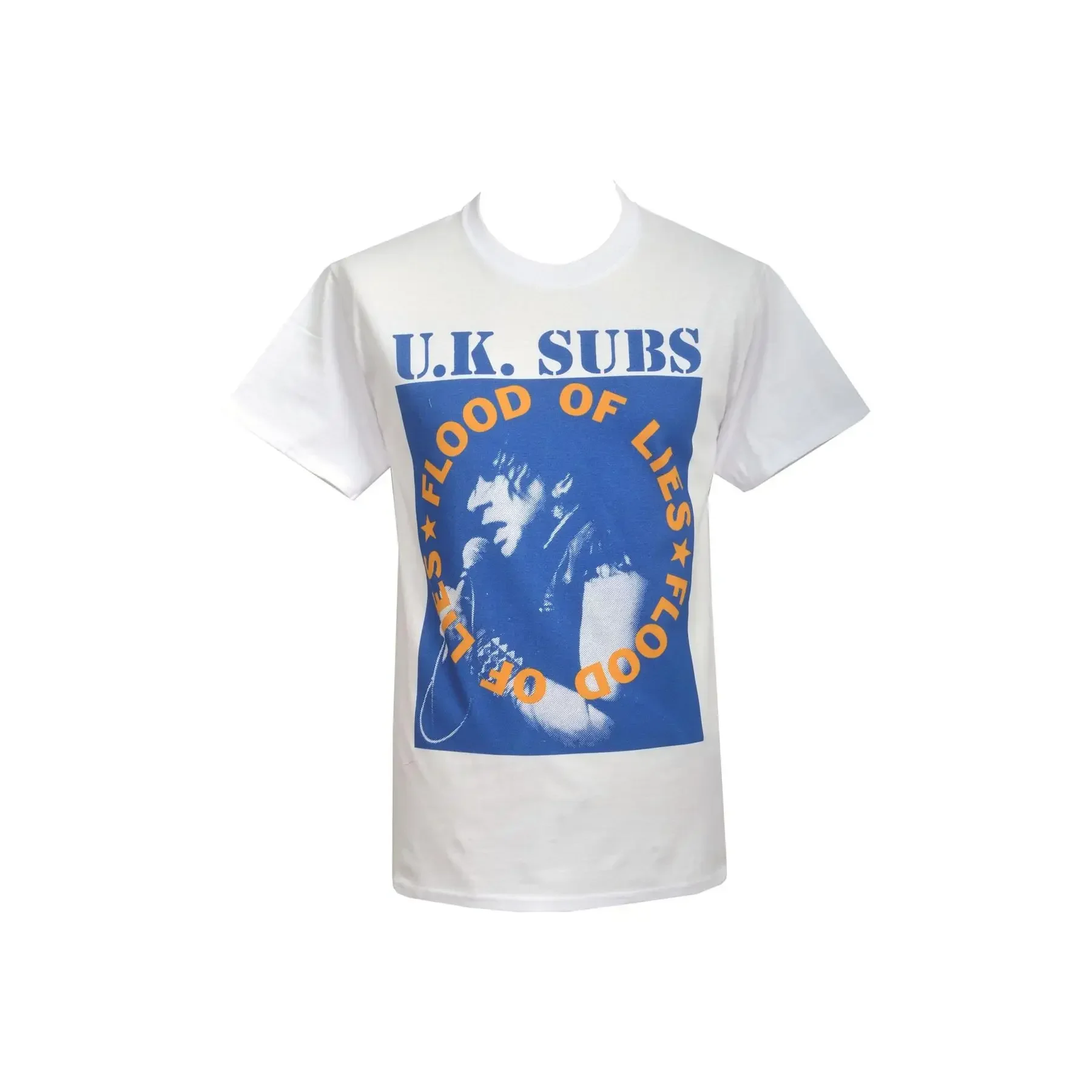 UK Subs Mens Punk T Shirt Flood of Lies 1977 Charlie Harper