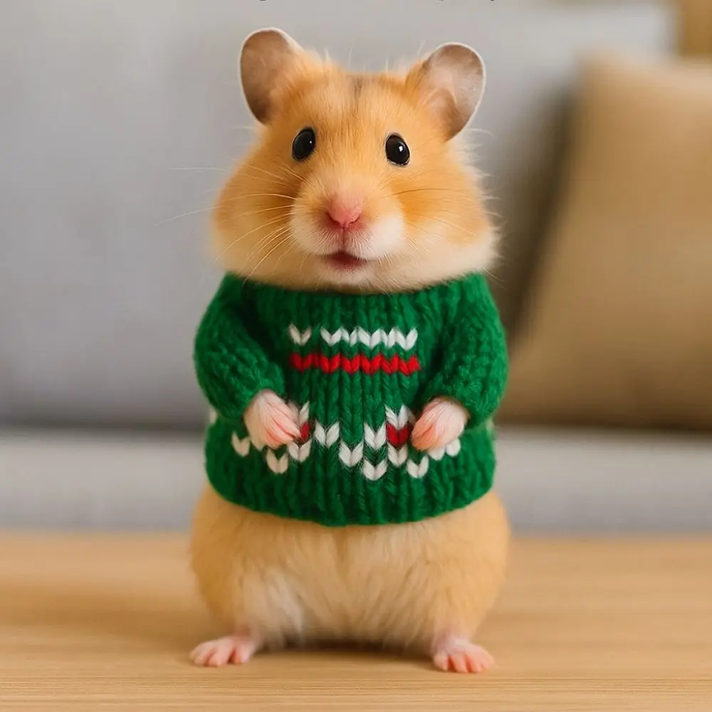 

Animals Accessories Cute Hamster Sweater Soft Chew Proof Small Pets Sweater Warm Knitted Sweater Winter Outing