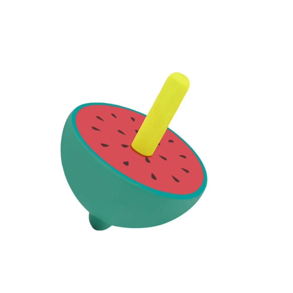 Mini topo de madeira para crianças, brinquedo para crianças, formato de fruta, giroscópio seguro e divertido