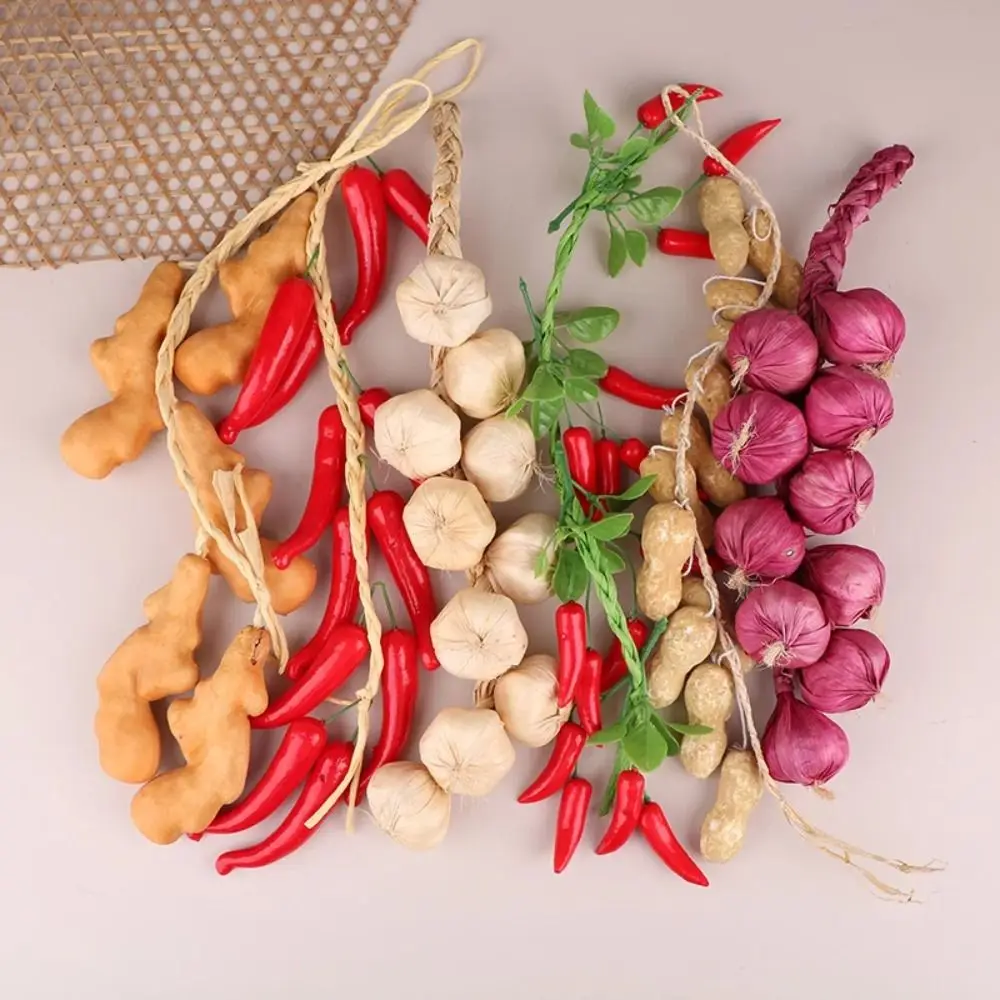 1Bunch Colorful Simulation Foam Vegetables Hanging Fake Corn Hanging Artificial String Photography Props