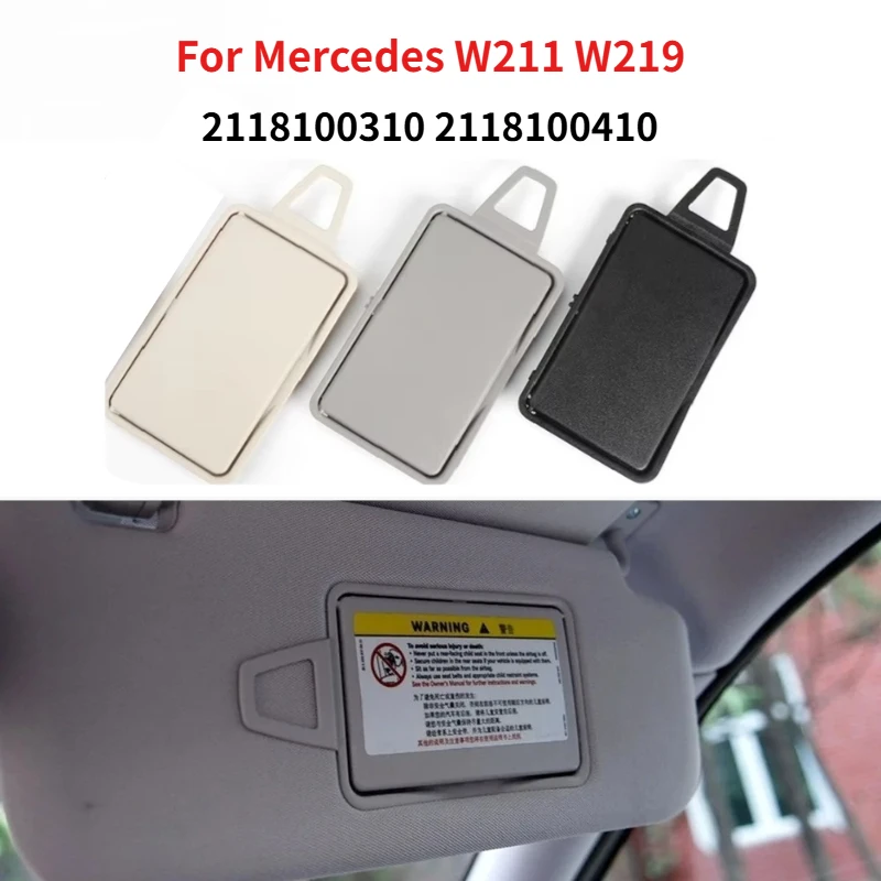 For Mercedes W211 W219 New Car Sun Visor Mirror Cover Makeup Mirror Cover For Benz E CLS Class E200 CLS300 2118100310 2118100410