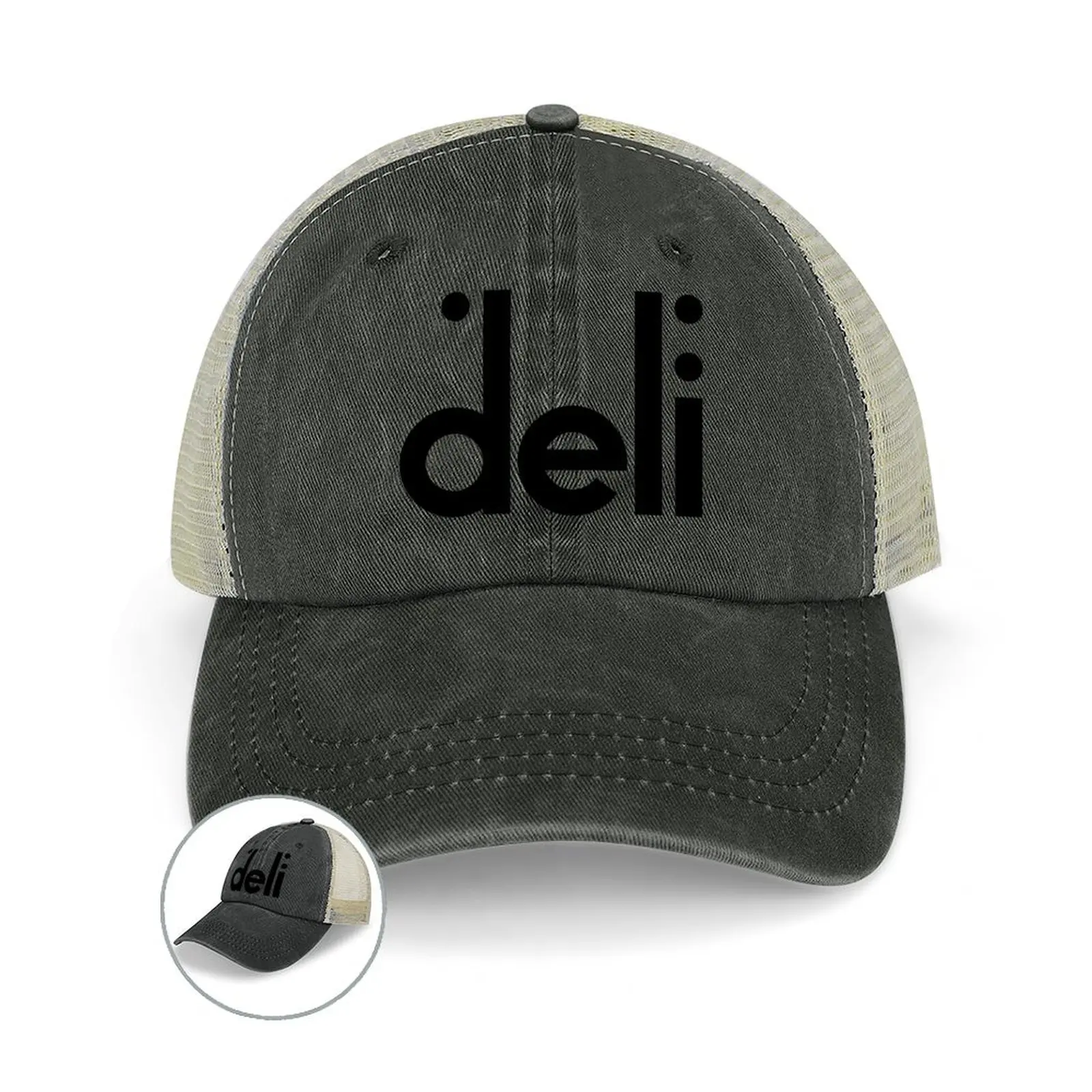 deli records Cowboy Hat Vintage Sunscreen Caps Women Men's