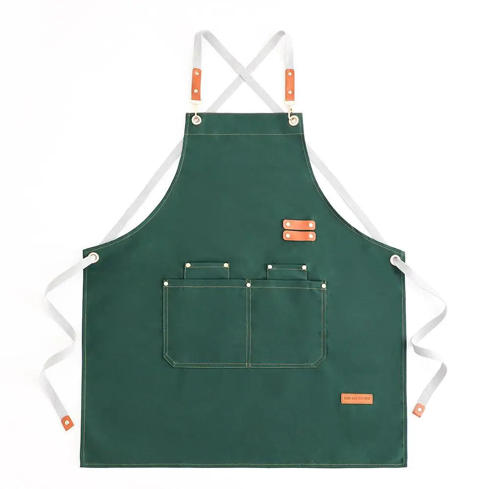 Men's Women's Chef Apron Printed Logo Personalized Customization Kitchen Restaurant Catering Service Barbecue Cake Shop Apron